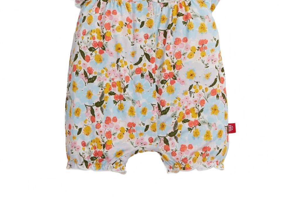 NEW MAGNETIC ME baby girl's bubble modal romper in seraphina
